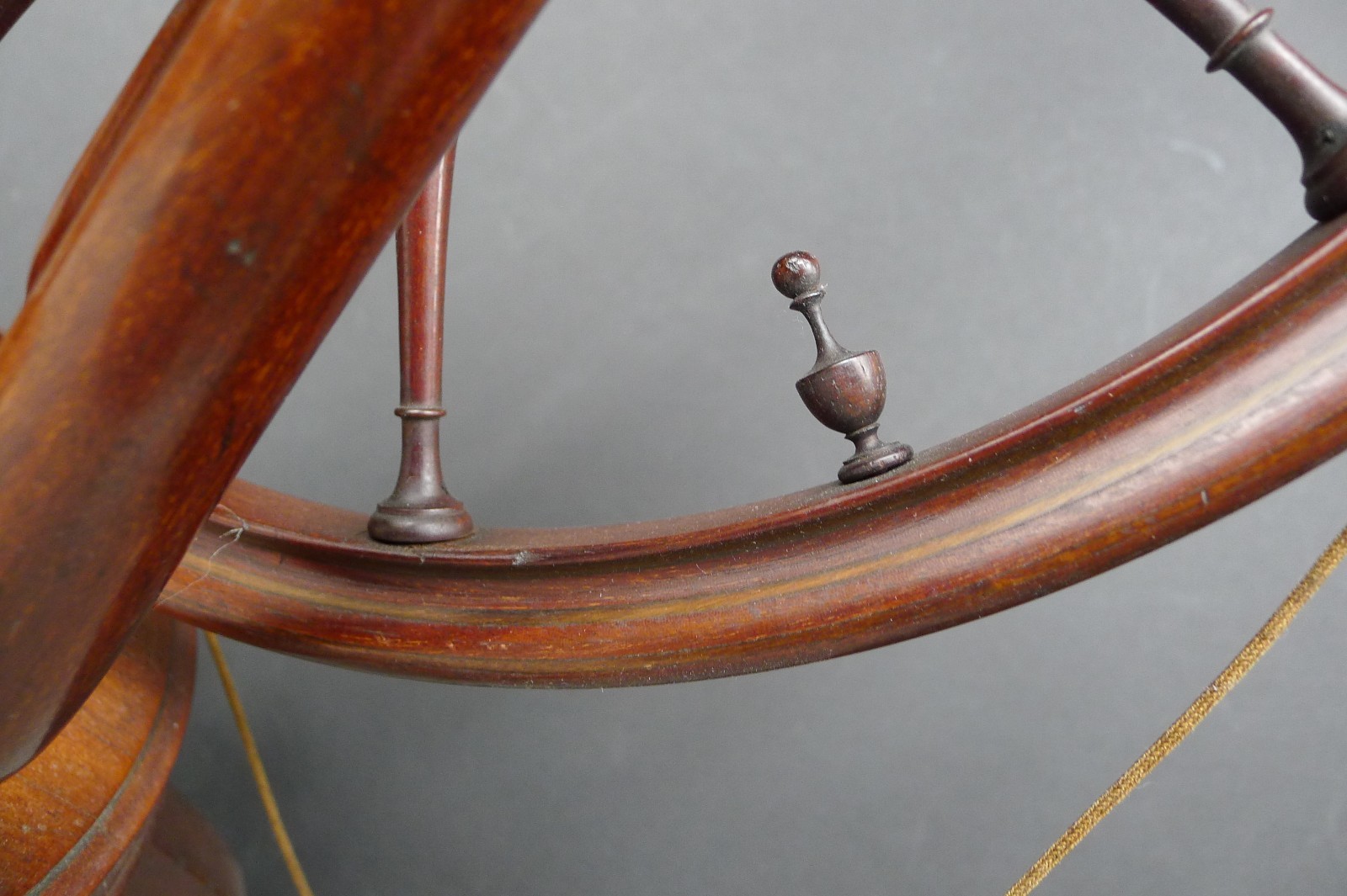 Antique 18th Century American Silk Finest Spinning Wheel FLAX RARE Important