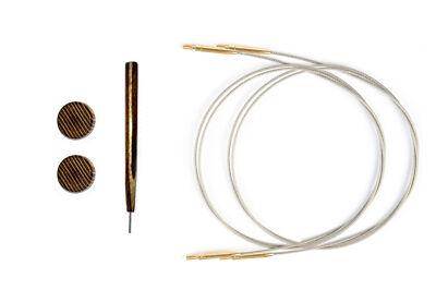 Lantern Moon Fixed Interchangeable Knitting Needle Cords - 49'' to Make 60''