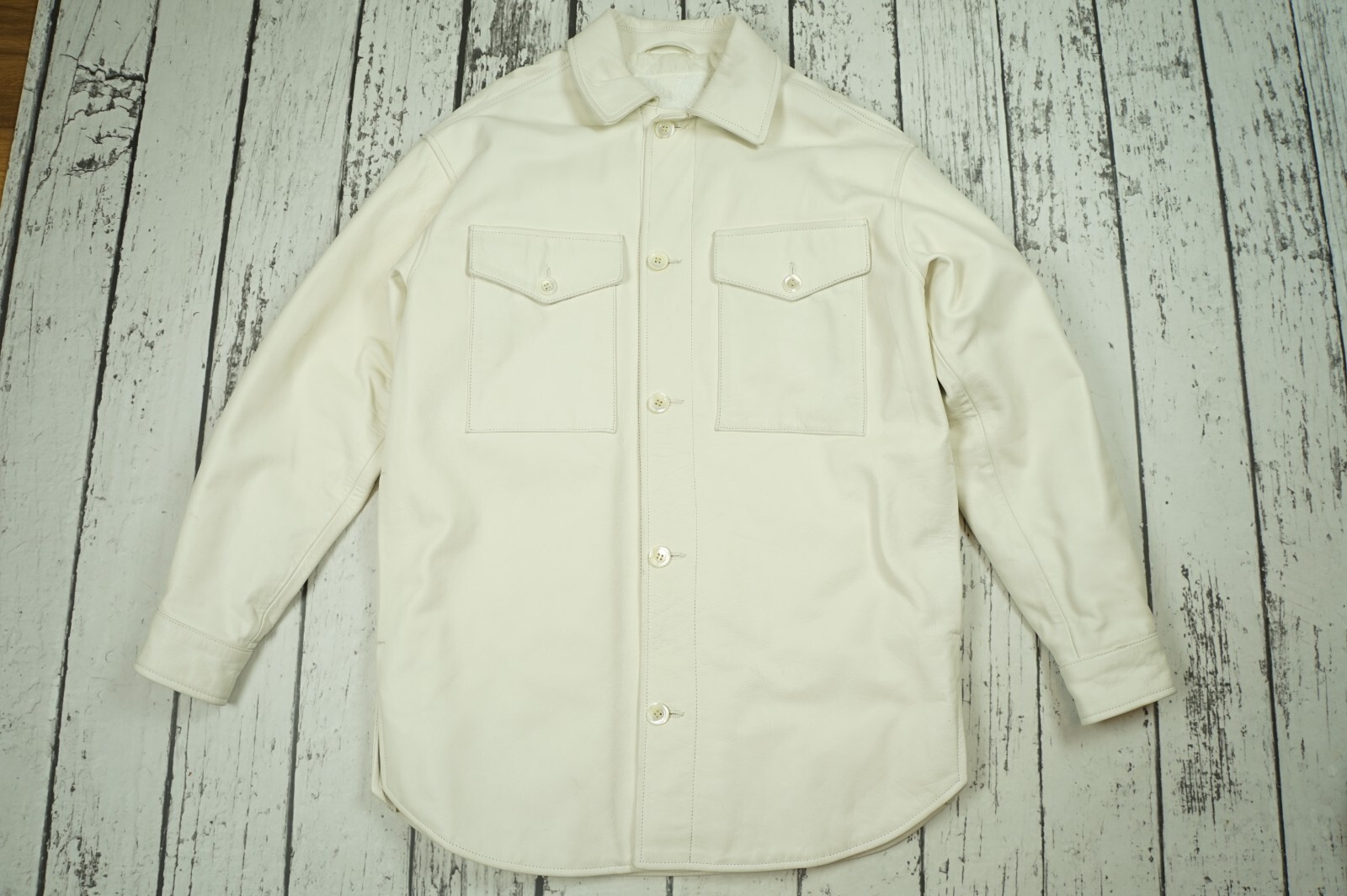 Maison Martin Margiela シャツアウター Maison Martin Margiela X H&M Oversized White Leather