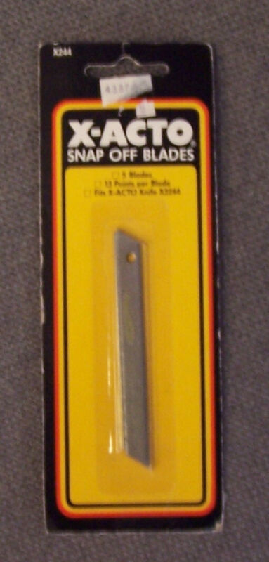 X-Acto Snap Off Blades, X244, Five 13-Point Blades.