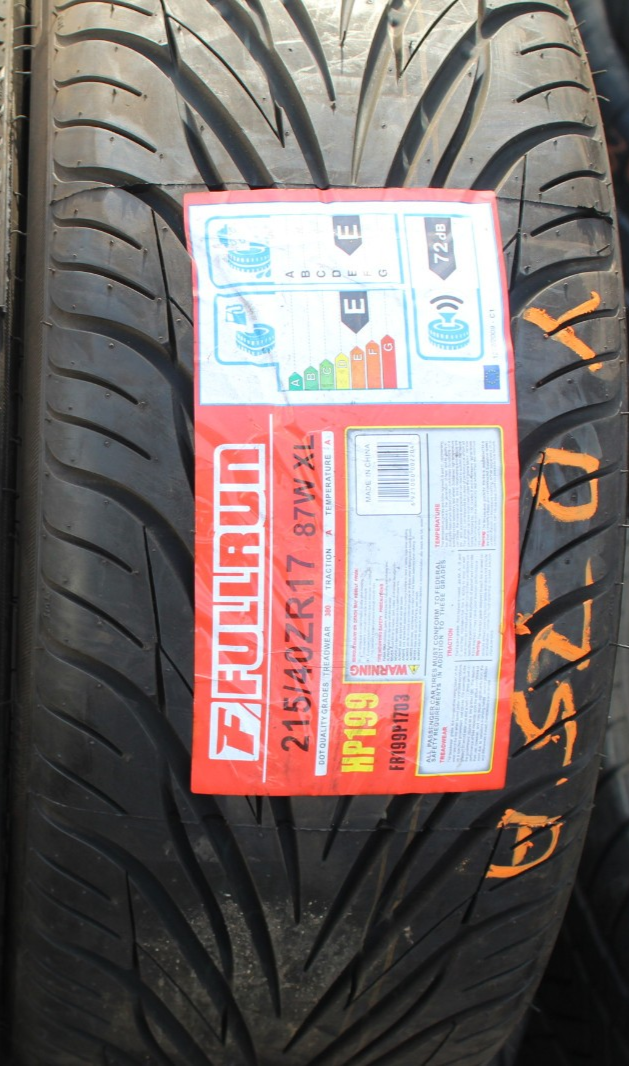 New 215 40 17 Fullrun, HP199, XL, 87W, x1 Single Tyre (F1_tyres) YD075