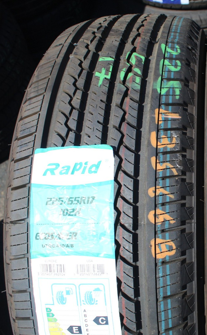 New 225 65 17 Rapid, Eco Saver, M+S, 102H, x1 Tyre (F1_tyres) L3566
