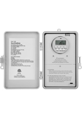 Suraielec Pool Timer, 7-Day Programmable Digital Box Timer Switch, 40 AMP, 2HP, 