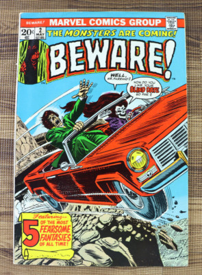 1973 Marvel Comic Beware #2 FN/FN+