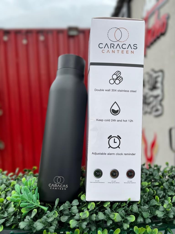 Caracas Canteen Modern SMART Sports Water Bottle, Stainless Steel, BPA Free Flas