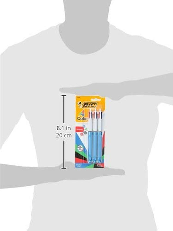 BIC 4-Color Ballpoint Pens, Medium (1.0Mm), 4 Colors (MMP31-AST)