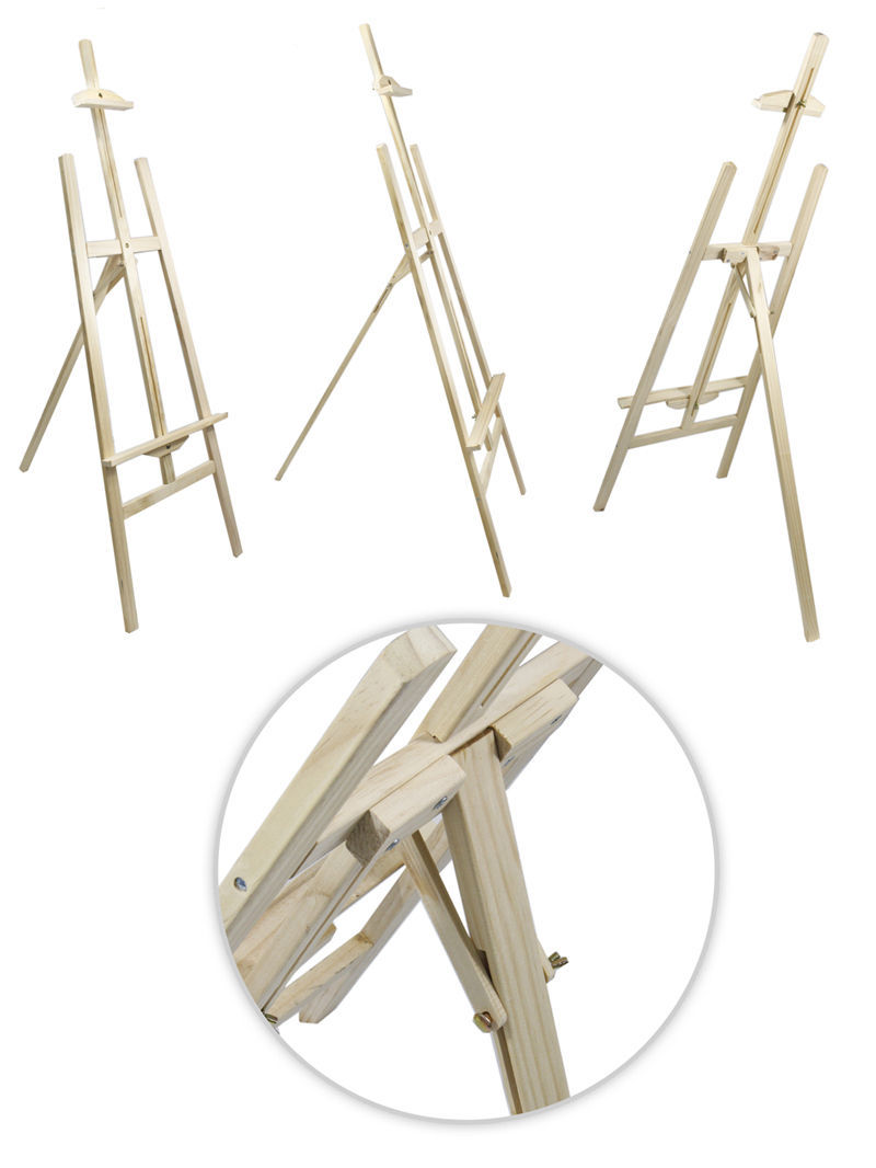 Cavalletto Pittorico Legno Inclinabile 145Cm Pittura Esposizione Tele Quadri dfh