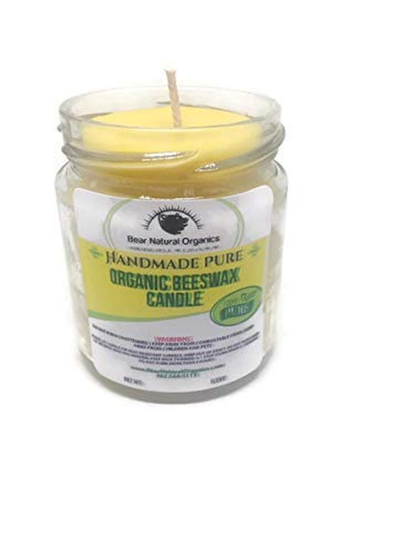 Pure Organic Beeswax Container Candle 6 Ounce | Naturally Ho