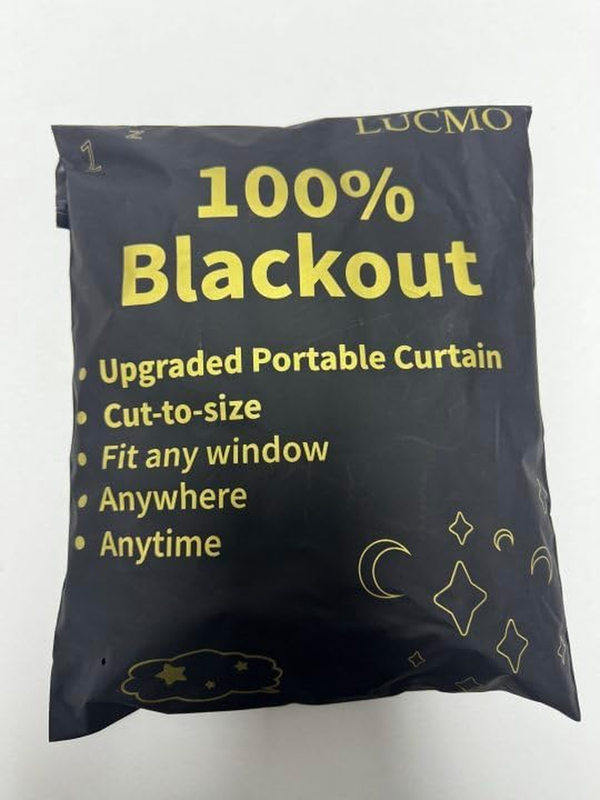 Blackout Blinds 350x145 cm, 100% Blackout Blind Curtain for Window, Portable Bla