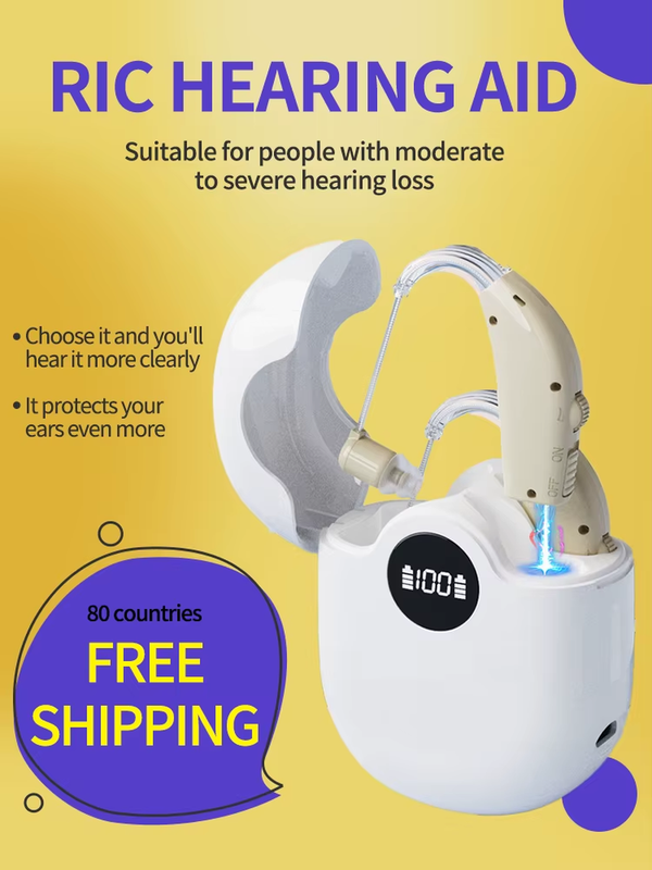 Ric Hearing Aids Rechargeable High Quality Mini Adjustable Wireless Headphones 2
