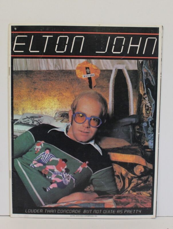 ELTON JOHN 1976 LOUDER THAN CONCORDE U.S. TOUR CONCERT PROGRAM BOOK 
