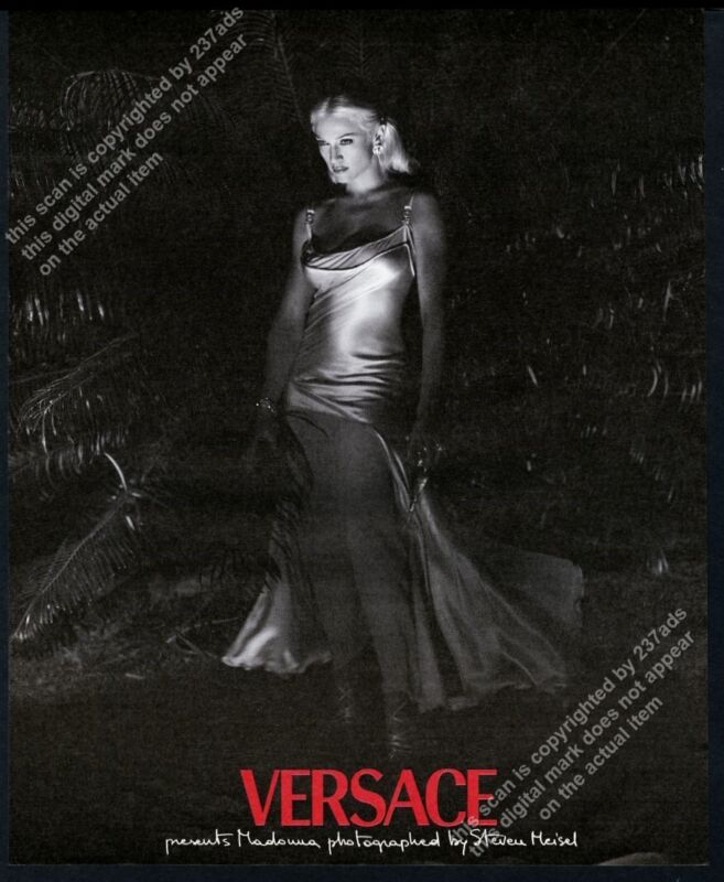 1995 Madonna photo by Steven Meisel Versace fashion vintage print ad