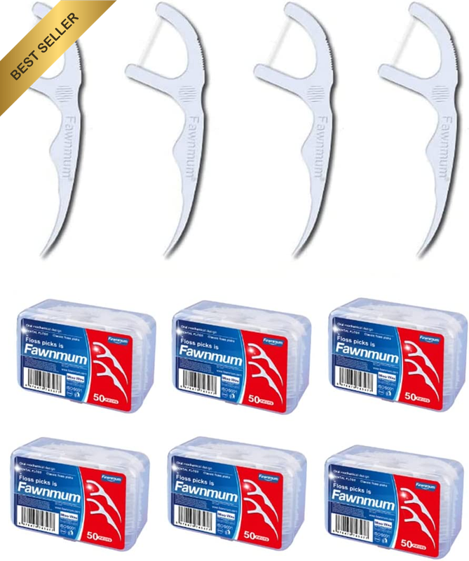 300PCS Dental Floss Picks with Box Interdental Cleaners for Adults Kids