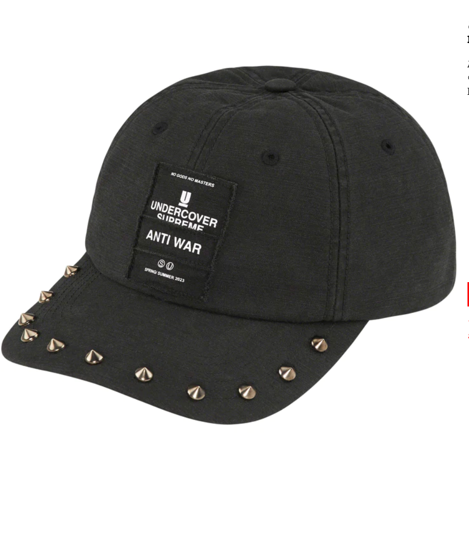 NEW Supreme®/UNDERCOVER Studded 6-Panel in Black 100