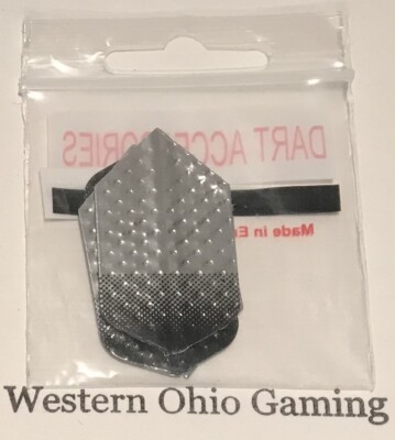 Dimplex 3 x Embossed Black/Silver Slim Dart Flights NEW Soft Tip