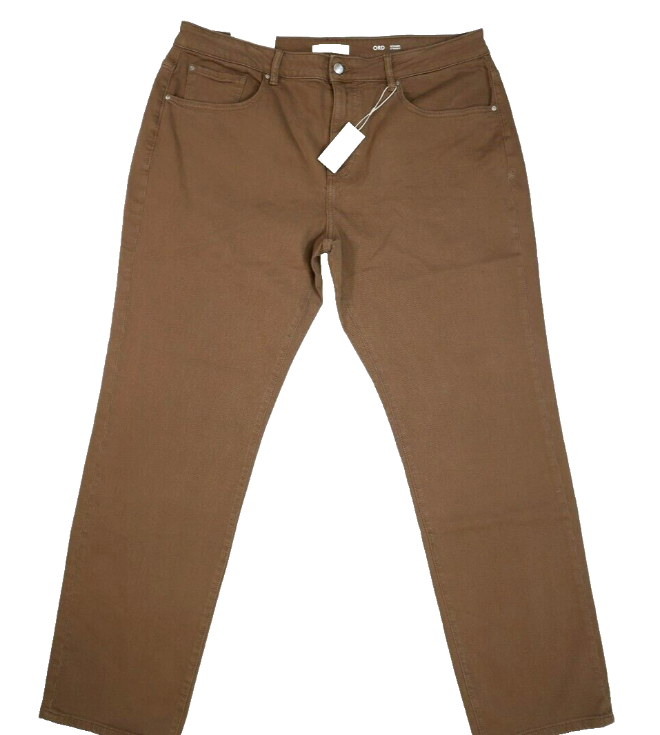 Warp Weft ORD Chicago Straight Fit Stretch Jeans Mocha Brown