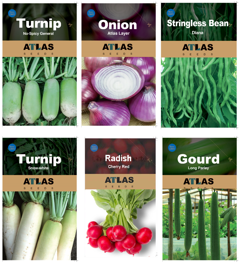 Atlas Vegetable Seeds Survival Garden Kit - Over 50,000 Seeds, 29 Varieties