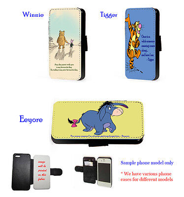 Winnie Tigger Eeyore Cute Quote leather phone case for iPhone 6 A3 A5 S6 A6 A8