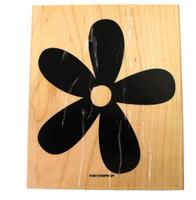Large Big Blossom Rubber & Wood Stamp by 2007  Stampin Up 5'' x 6''