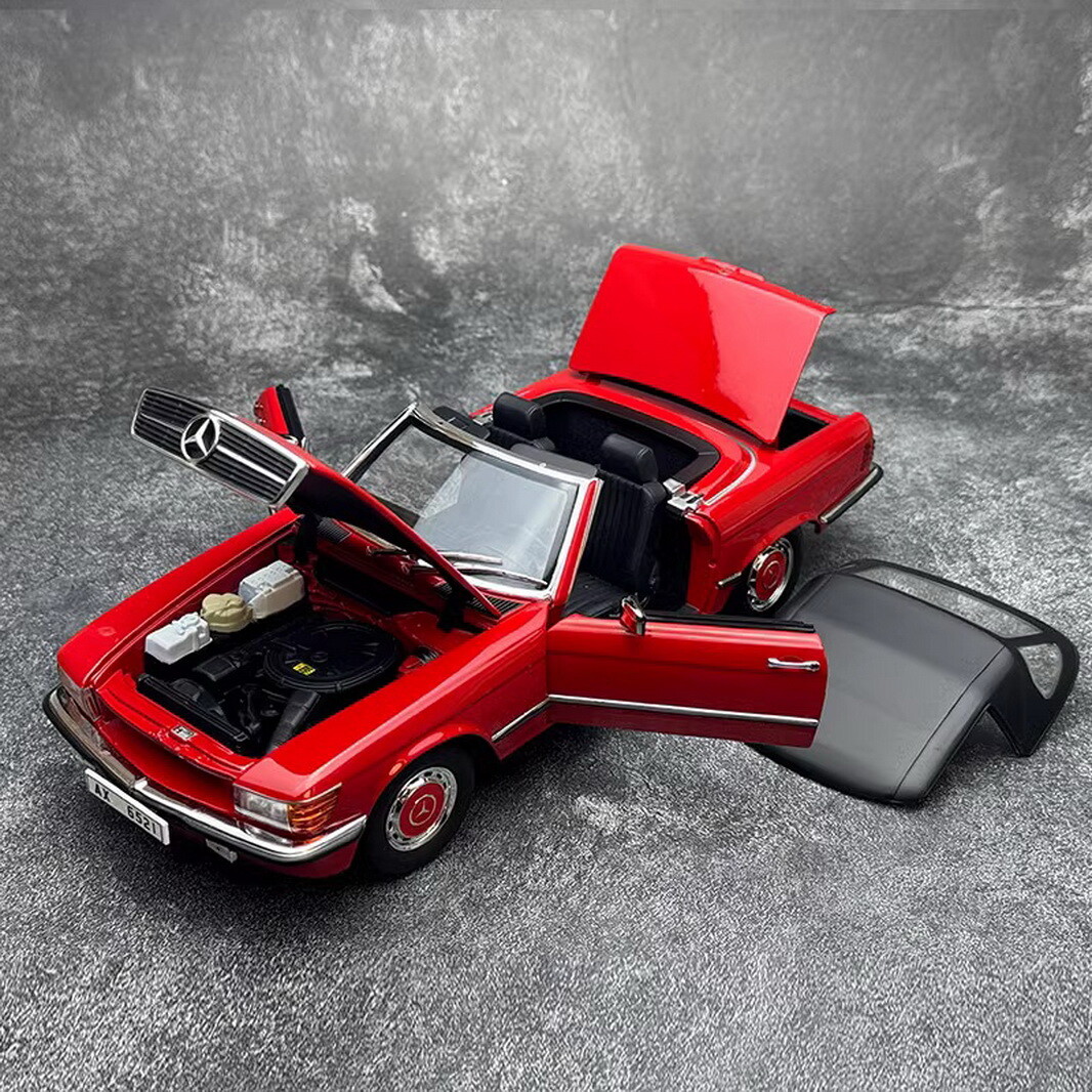 Norev 1/18 Scale Mercedes-Benz 350SL Red Diecast Car Model