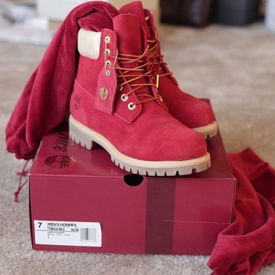 red timberland boots mens