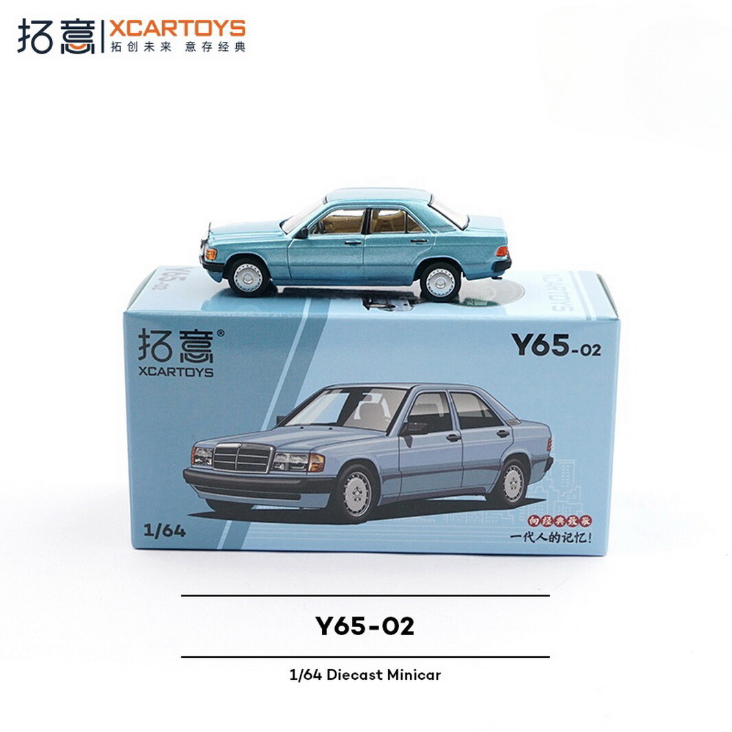 XCARTOYS 1/64 Scale Mercedes-Benz 190E Blue Diecast Car