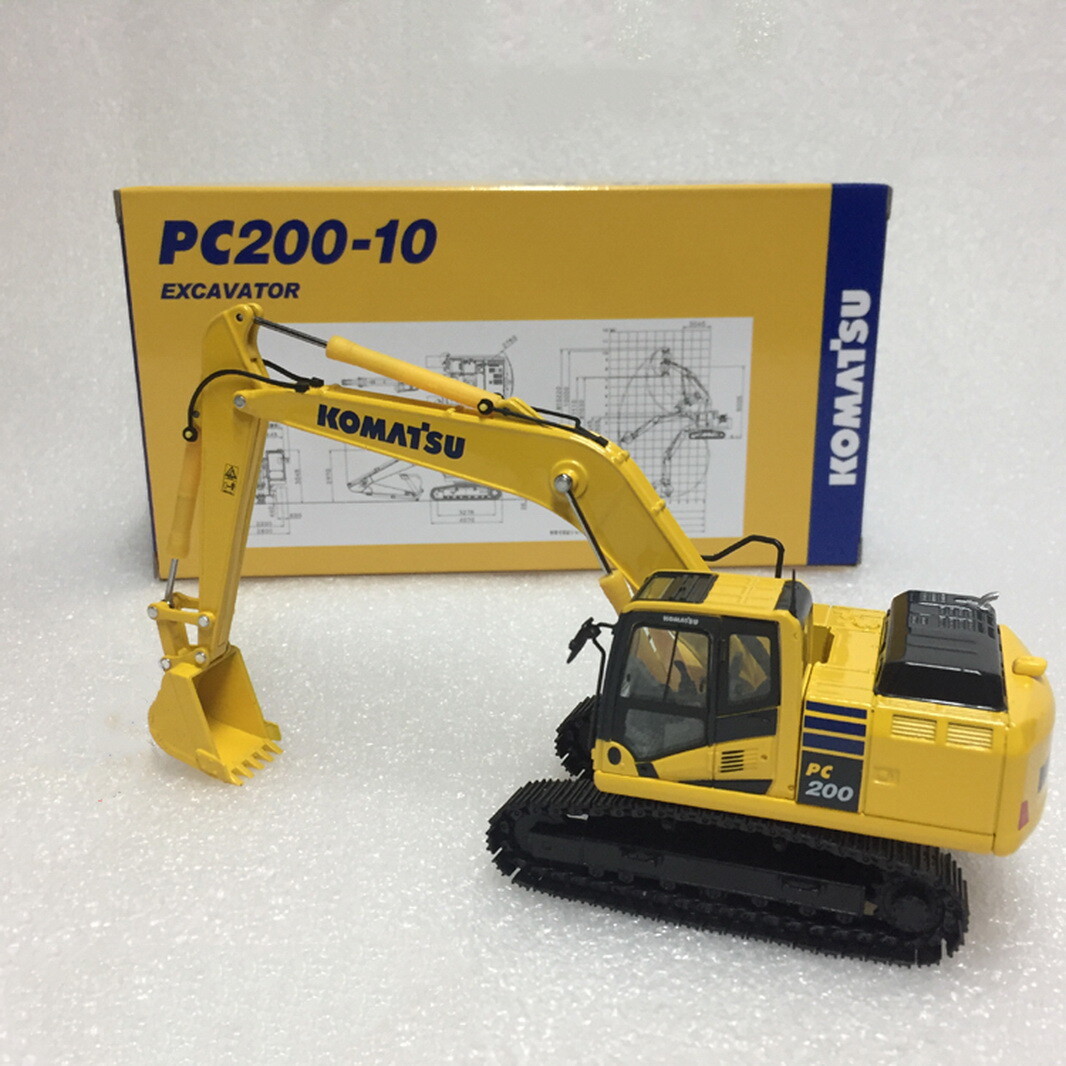 1/50 Scale KOMATSU PC200-10 Excavator Metal Tracks Diecast