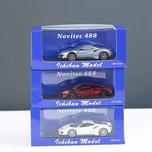 Ichilan Model 1/64 Scale Ferrari Novitec 488 Pista Red