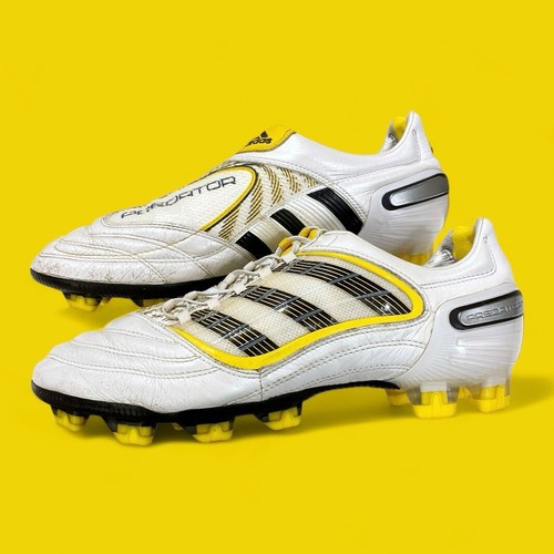 ADIDAS PREDATOR X FG * G02871 * 9 US * WHITE/YELLOW * SOCCER