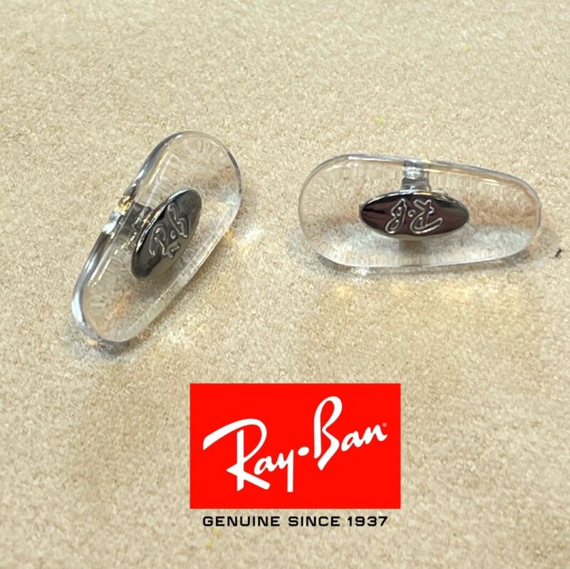 New Replacement Authentic Rayban Eyeglasses Sunglasses NOSE PADS Plug-In Silver