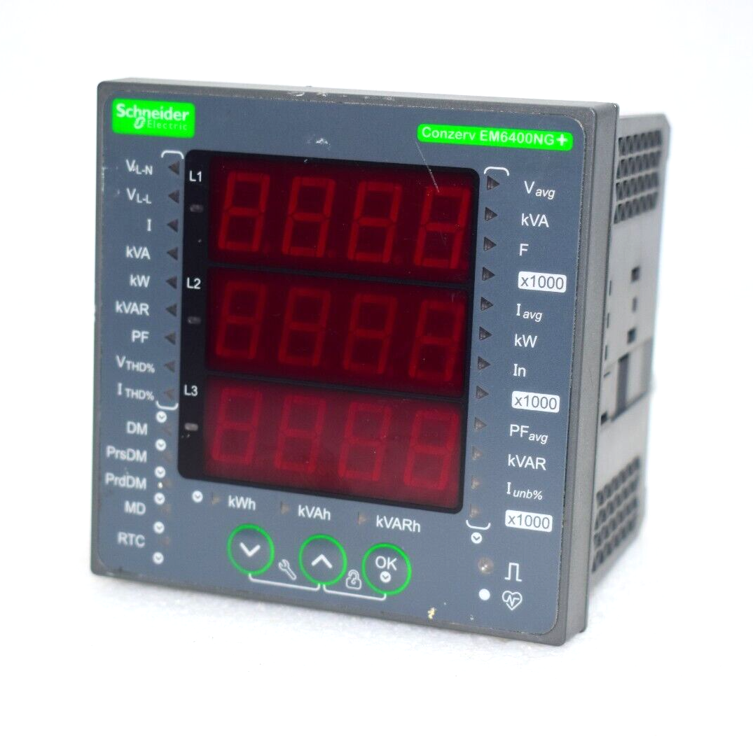 SCHNEIDER ELECTRIC CONZERV EM6400NG+ POWER AND ENERGY METER SCHNEIDER ELECTRIC CONZERV EM6400NG+ POWER AND ENERGY METER