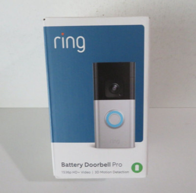NEW-Ring Battery Doorbell Pro Battery-Powered Smart Wi-Fi Video Doorbell