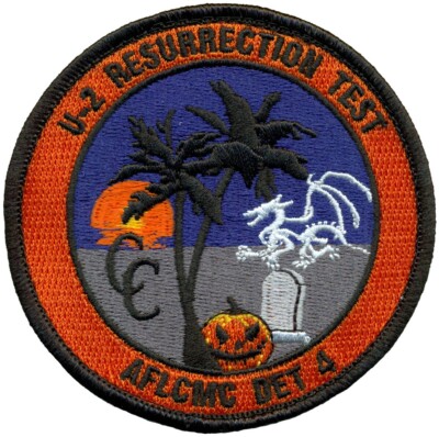 USAF AIR FORCE LIFE CYCLE MANAGEMENT CENTER   DET-4   U-2 TEST HALLOWEEN PATCH