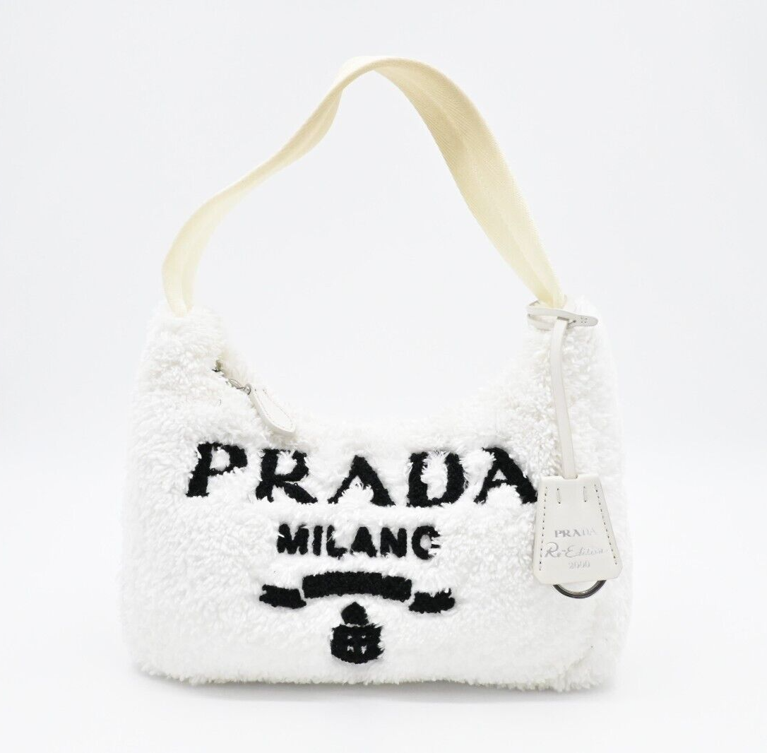 【PRADA】国内発送 テリー バッグ トートバッグ terry mini-bag Authentic PRADA Re-Edition 2000 Terry Mini Bag Hand Bag