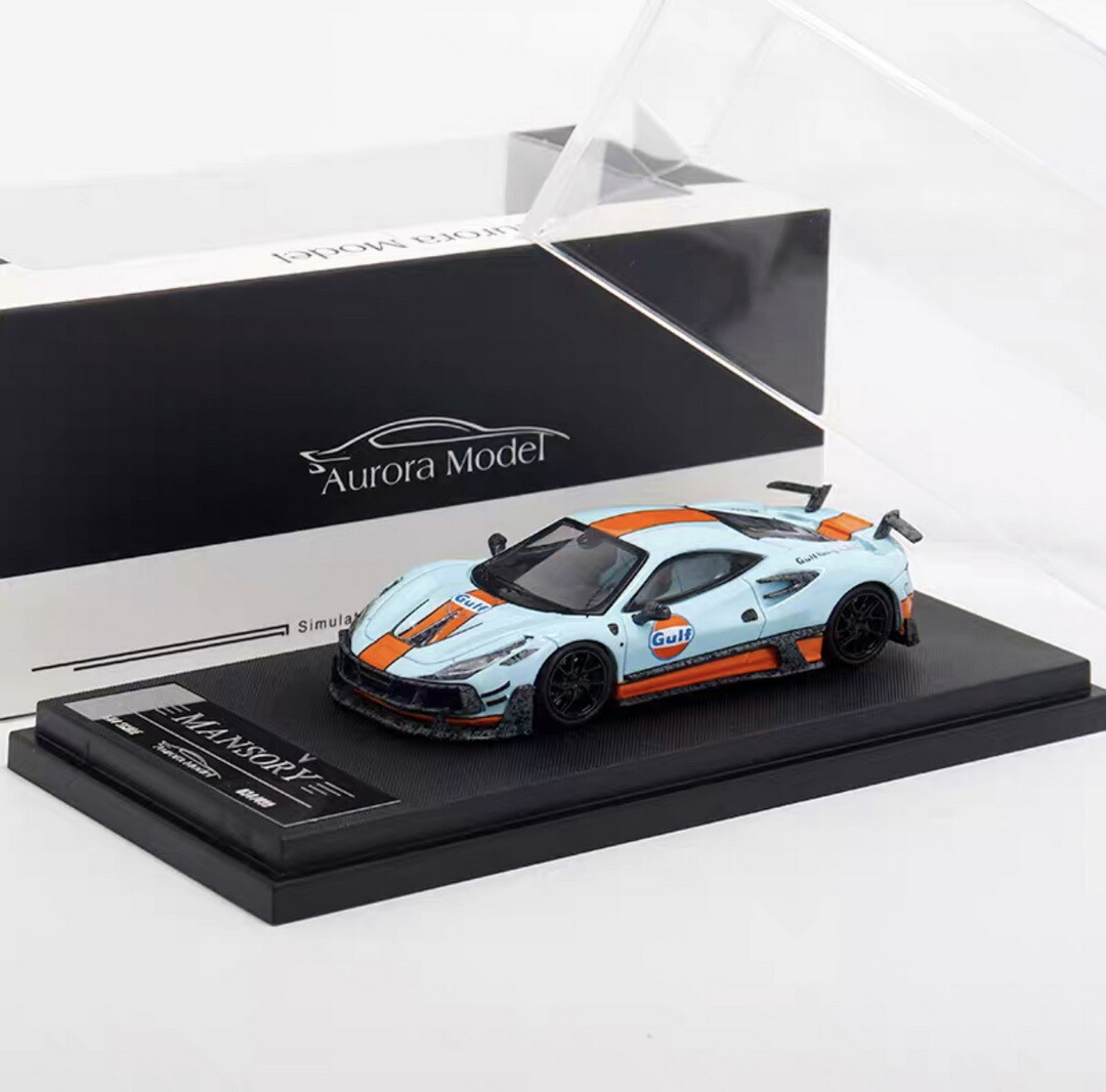 1/64 フェラーリ F8XX マンスリー AM 1/64 Scale Ferrari MANSORY F8XX Gulf Diecast car Model