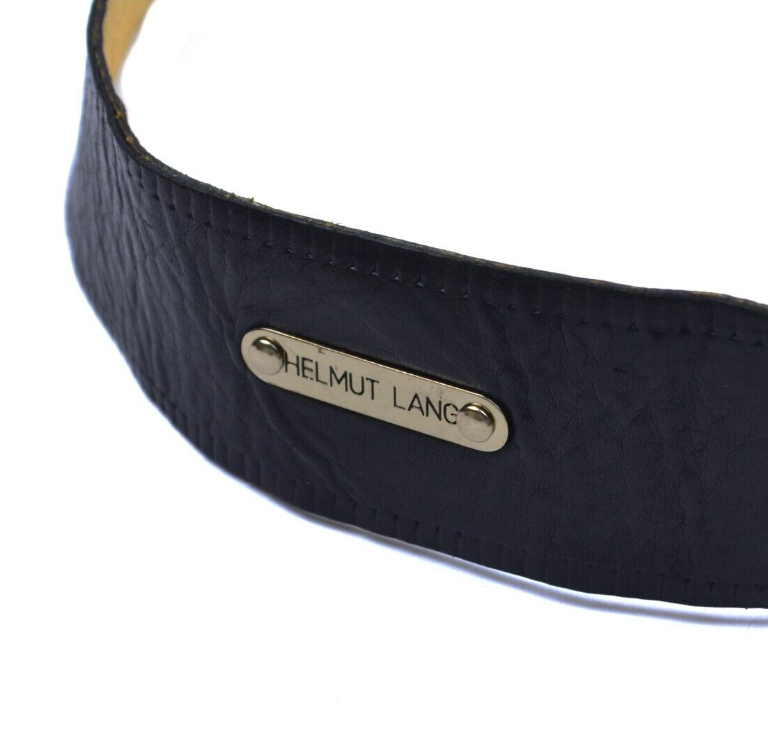 HELMUT LANG ブラックレザー ベルト 90s Vintage Womens HELMUT LANG Belt Leather Black | eBay