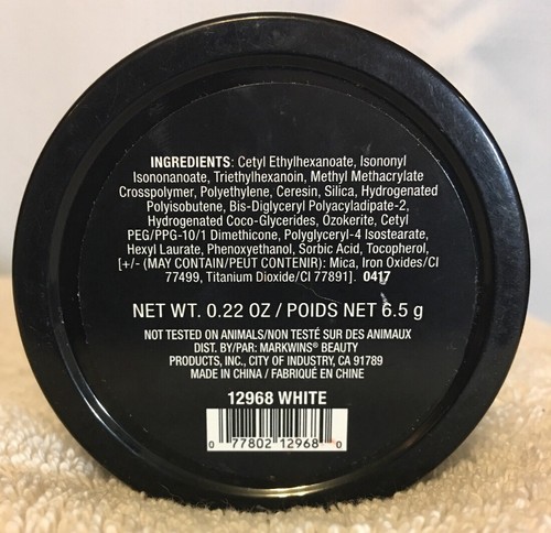 WET N WILD PAINT POT - WHITE #12968 NEW, SEALED