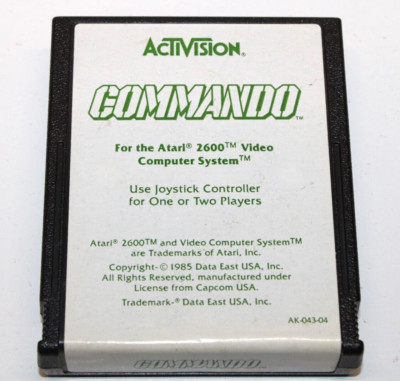 Commando - Atari 2600 Video Game - Tested & Working
