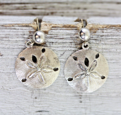 Sand dollar dangle earrings cheap