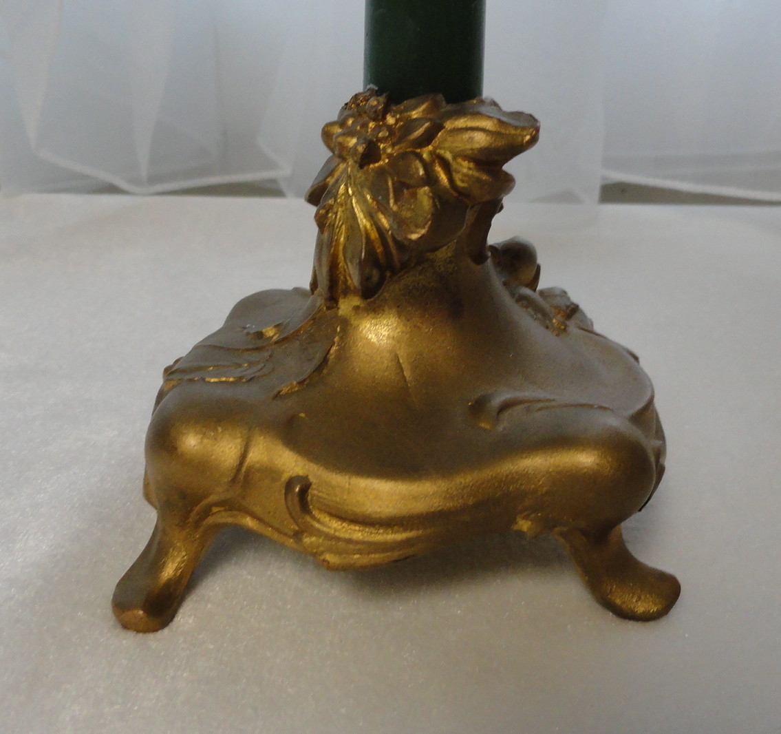 ANTIQUE Art Metal ART NOUVEAU Vanity 2 3/4