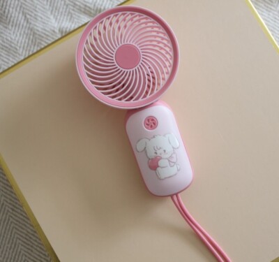 Mikko Illustrations Mousse Cat Cute Summer Portable Fan Brand NEW