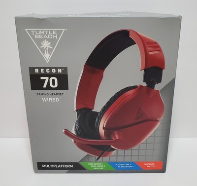 Turtle Beach Recon 70 Wired Red Gaming Headset For PlayStation 4 5 Xbox One X S