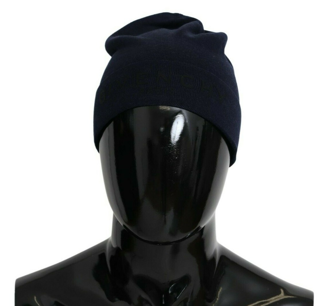 

GIVENCHY Paris Синяя хлопковая кашемировая шапка-бини унисекс для мужчин и женщин, один размер, зима, Синий