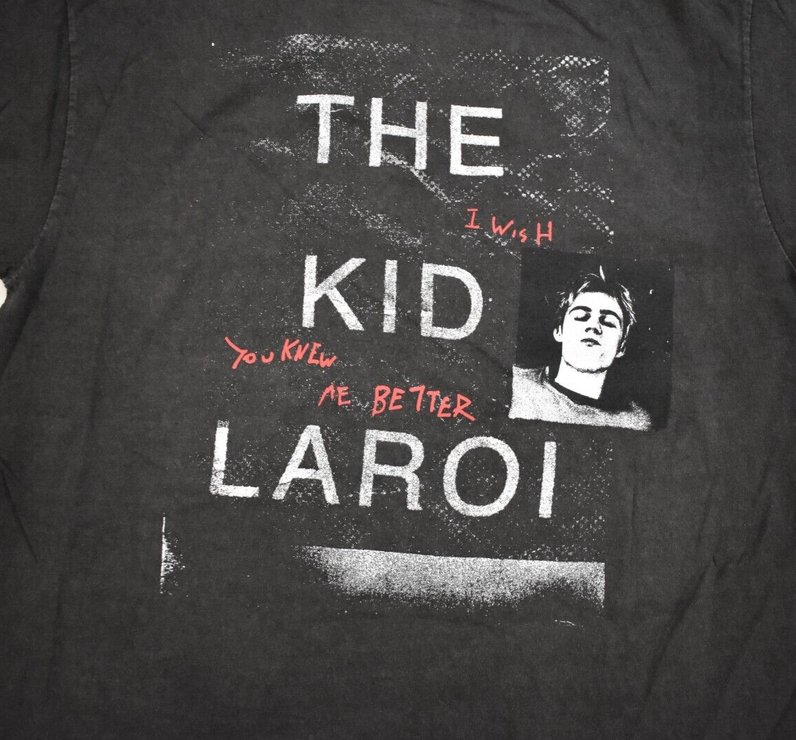The Kid Laroi Mens I Wish You Knew Me Better Vintage Black Tee Shirt New S-2XL