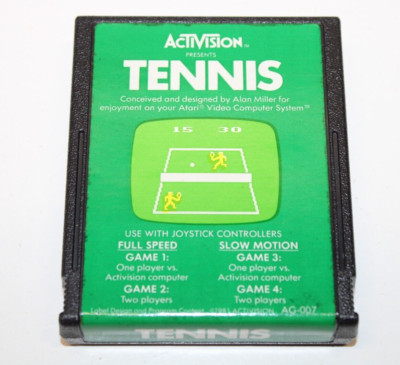 Tennis - Atari 2600 Video Game - Tested & Working