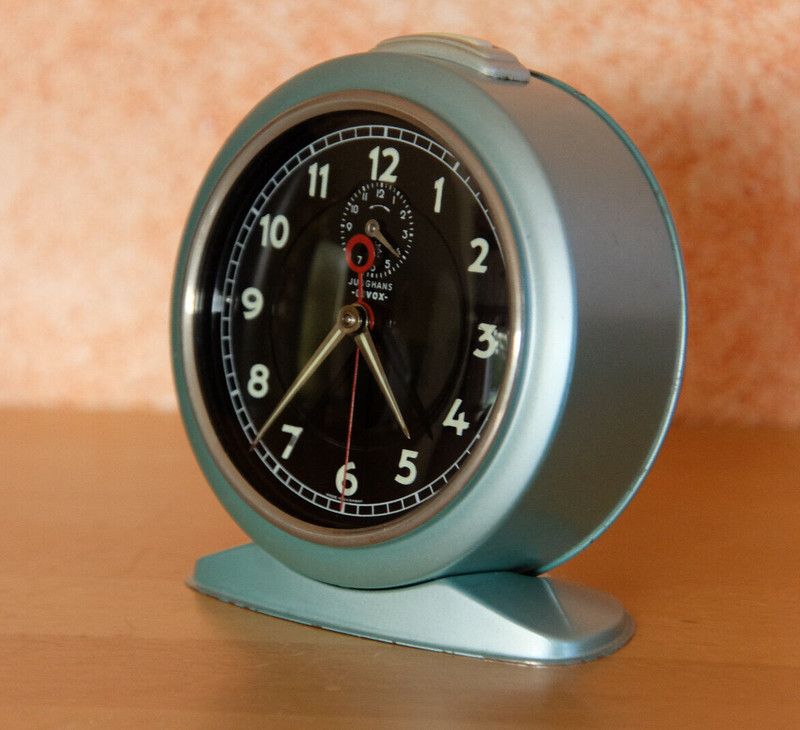 Alter Junghans Wecker Bivox Mint Vintage 50er Zentralsekunde German Alarm Clock
