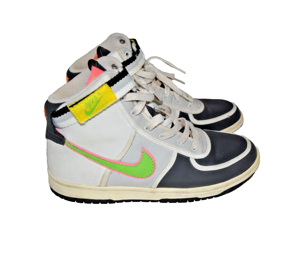 Nike Vandal High Top White Green Swoosh Gray Pink 2006