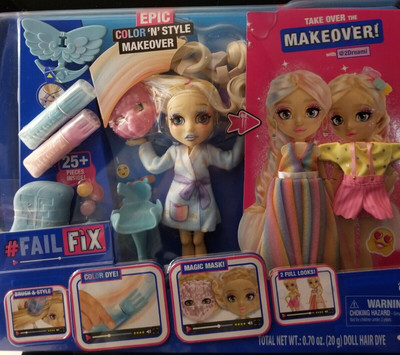 Failfix 2Dreami Epic Color 'N' Style Makeover Fashion Doll With Accessories