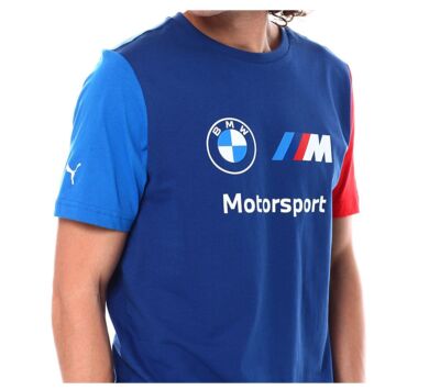 Футболка с логотипом Puma BMW M Motorsport Ess 538148-04 Мужская хлопковая синяя Новая