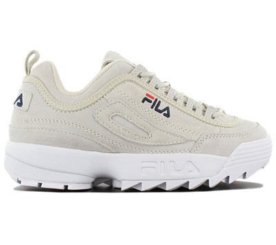 FILA FILA DISRUPTOR LEATHER S LOW WOMEN'S SNEAKER LEATHER GRAY SHOES 1010436.30H